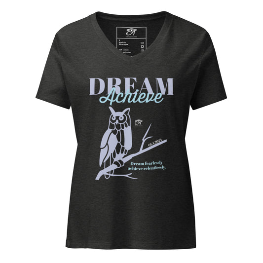 (Women’s) "Dream-Achieve" relaxed v-neck t-shirt