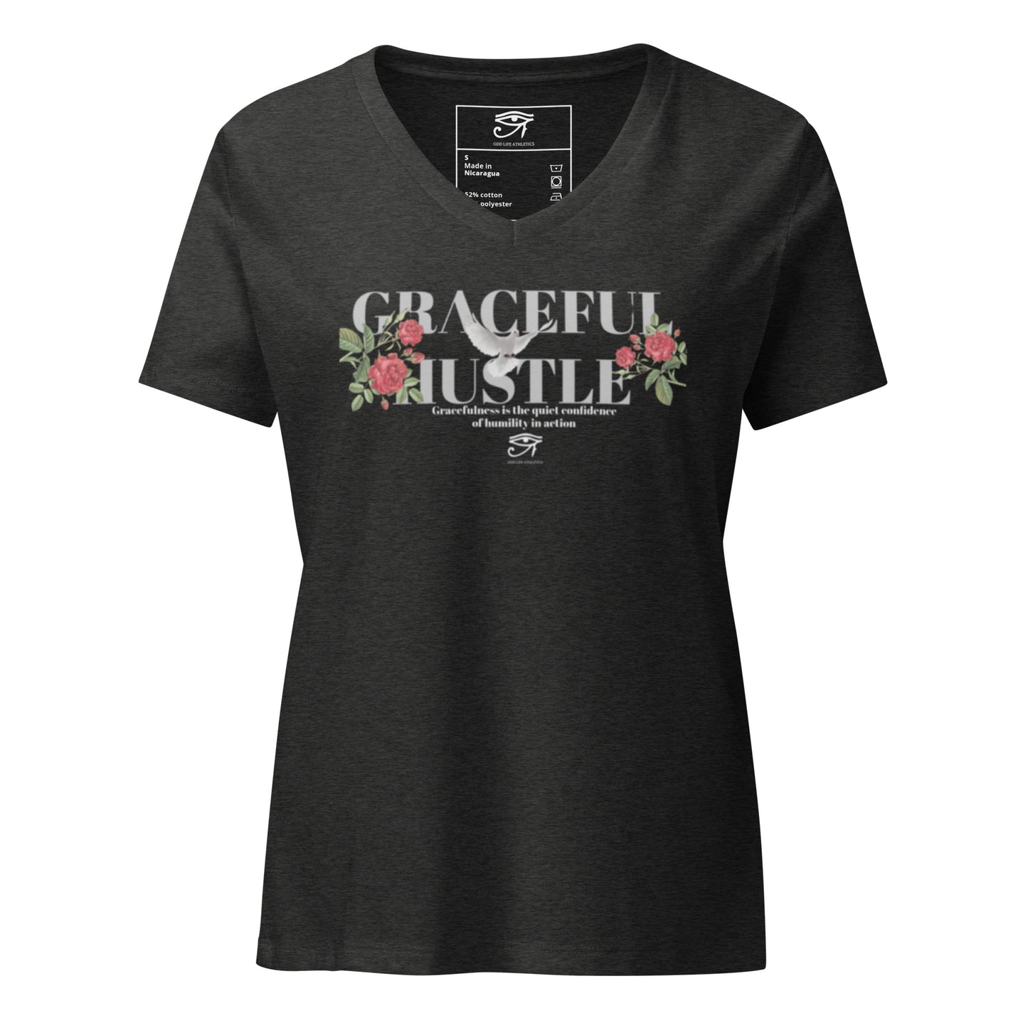 (Women’s) "Graceful Hustle" relaxed v-neck t-shirt