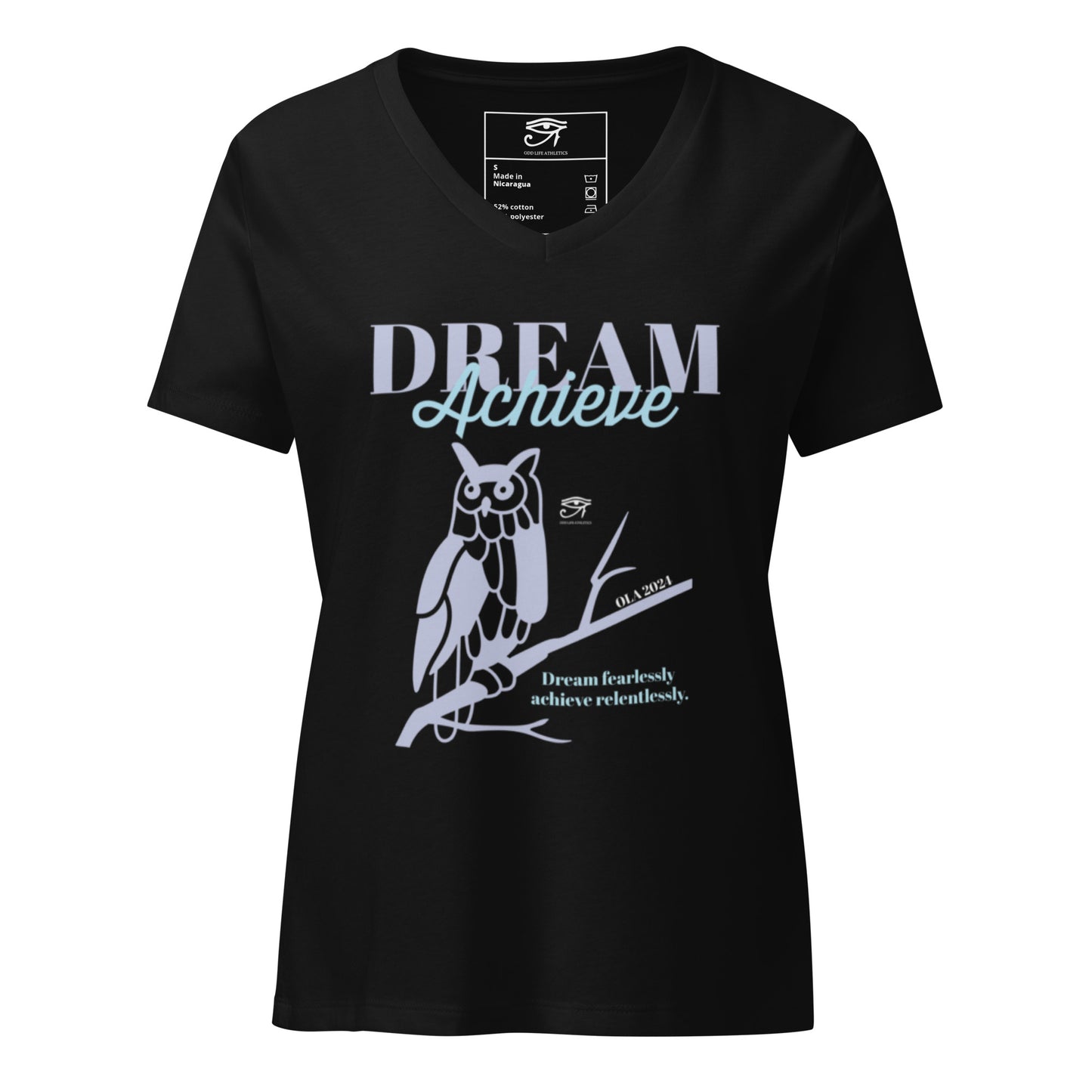 (Women’s) "Dream-Achieve" relaxed v-neck t-shirt