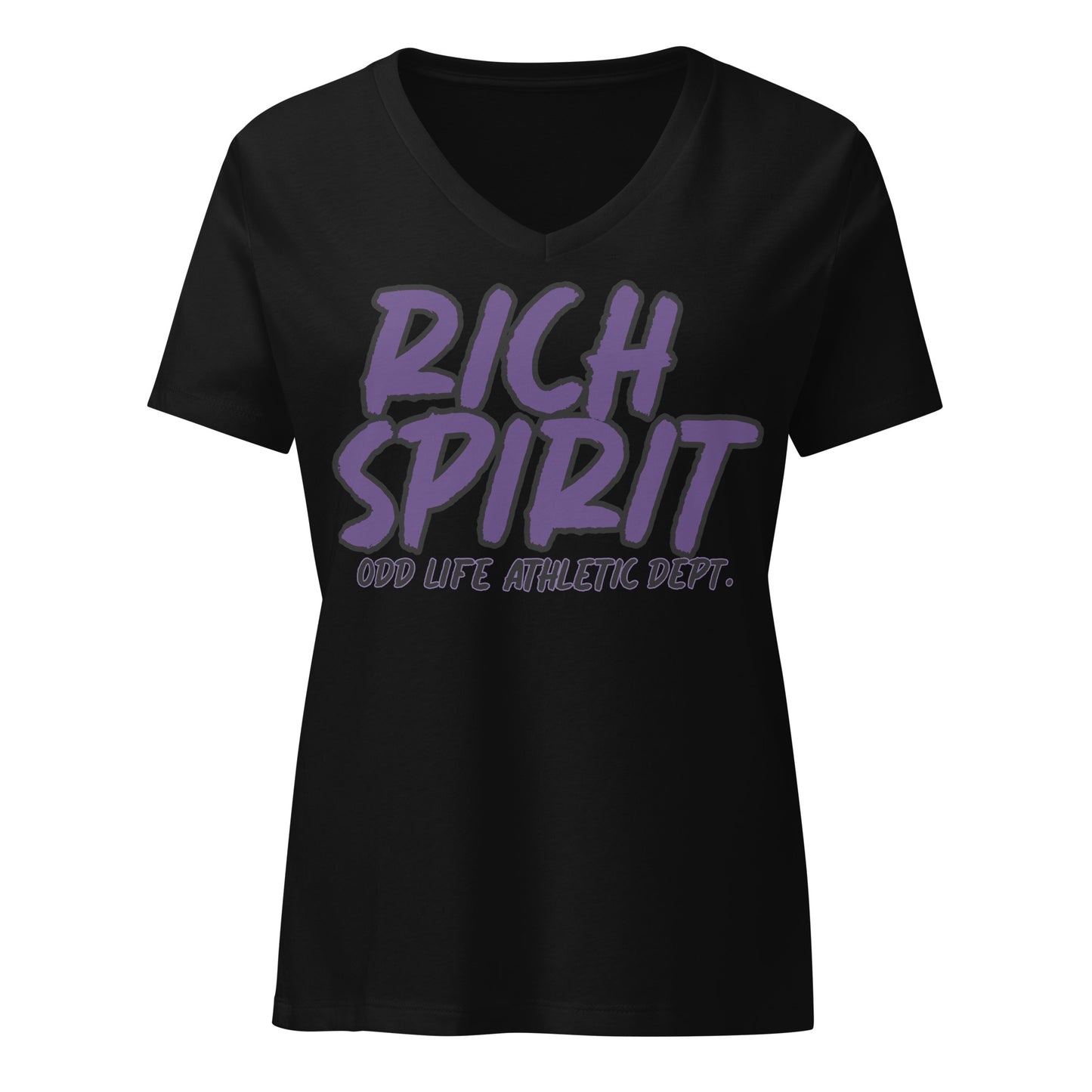 (Women’s) "Rich Spirit" relaxed v-neck t-shirt